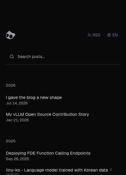 The redesigned blog index